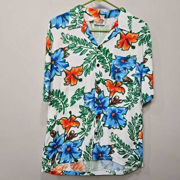 Kennington Other - Vintage Kennington Hawaiian Shirt Men Medium Bright Floral Tropical‎ Pappi Chulo